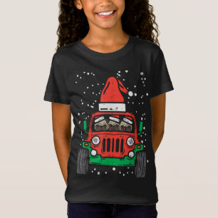 Camiseta Camión monstruo Pug Santa Navidades Navidad Perro 