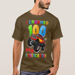 Camiseta Camión monstruo que aplasté 100 días de jardín de