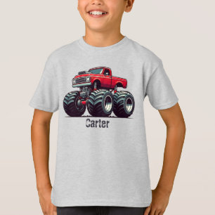Camiseta Camión monstruo rojo