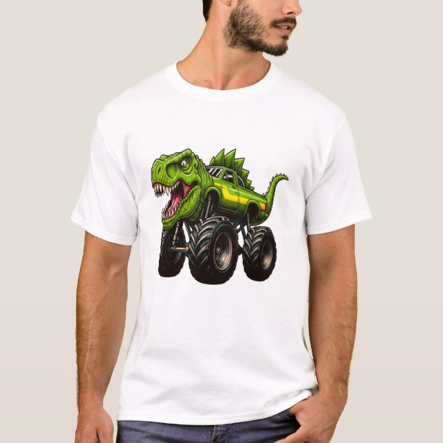Camiseta Camión Monstruo T-Rex (Anverso)