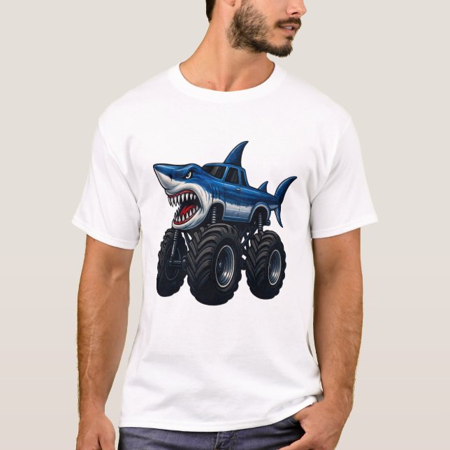 Camiseta Camión Monstruo Tiburón Mako (Anverso)