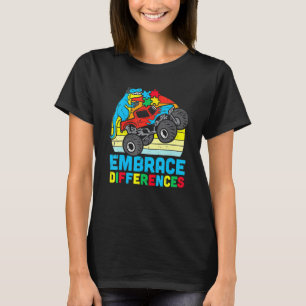 Camiseta Camión Monstruo Trex Niños Aceptar Diferencias Aut