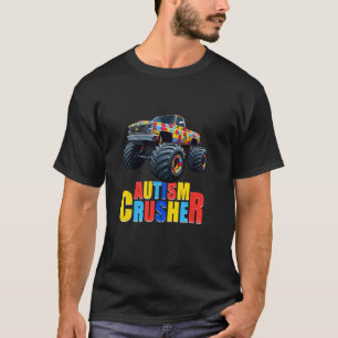 Camiseta Camión Monstruo Triturador de Autismo Conciencia s