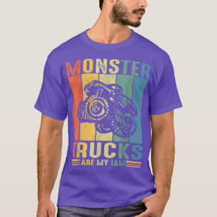 Camiseta Camión Monstruo Vintage Es Mi Jamón Retro Atardece