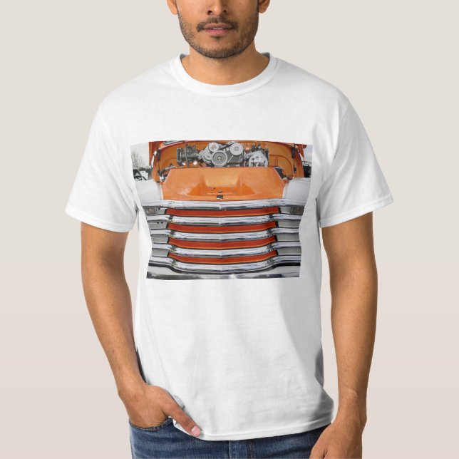 Camiseta Camión Mostrar grill cromado clásico (Anverso)