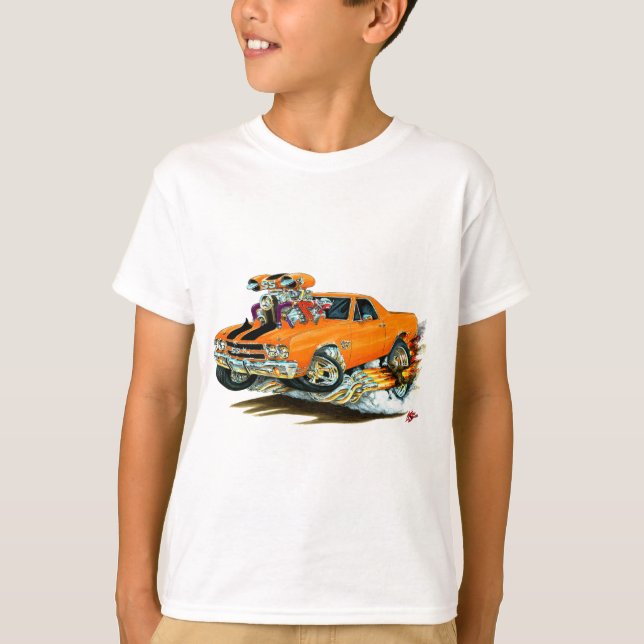 Camiseta Camión Naranja-Negro 1970 del EL Camino (Anverso)