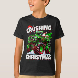 Camiseta Camión Navideño Destructor para Niños Vacaciones