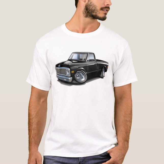 Camiseta Camión negro 1970-72 de Chevy C10 (Anverso)