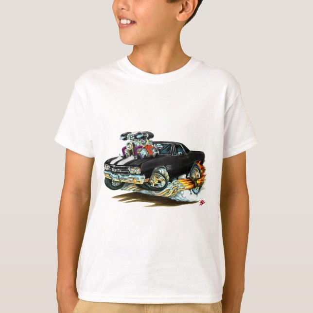 Camiseta Camión Negro-Blanco 1970 del EL Camino (Anverso)