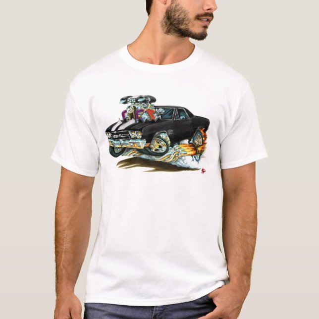 Camiseta Camión Negro-Blanco 1970 del EL Camino (Anverso)
