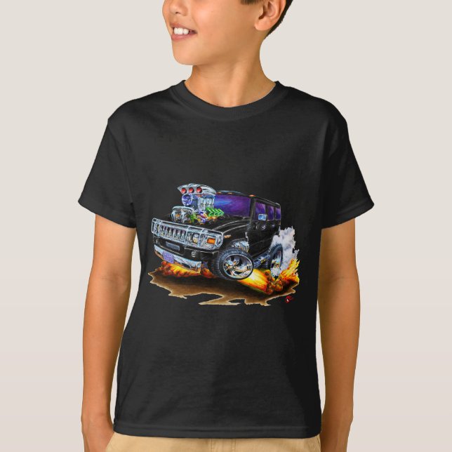 Camiseta Camión negro de Hummer H2 (Anverso)