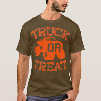 Camiseta Camión O Trato Gracioso Camión Monstruo De Hallowe