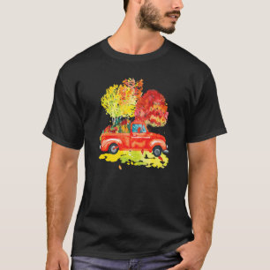 Camiseta Camión otoño feliz árboles y hojas caen V