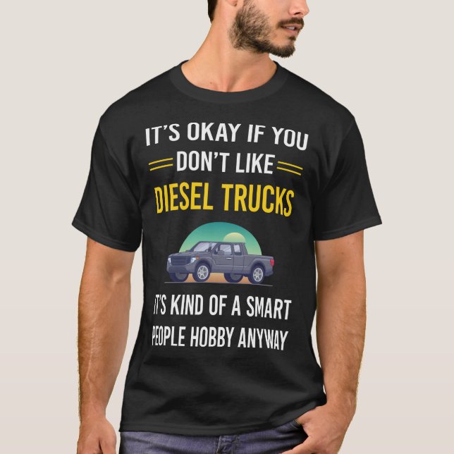 Camiseta Camión para camiones diesel de personas inteligent (Anverso)