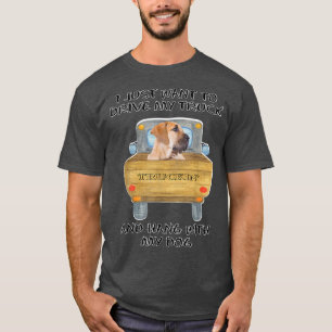 Camiseta Camión que conduce al perro Boerboel