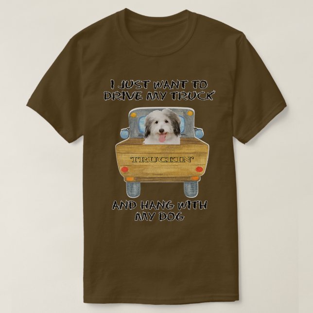 Camiseta Camión que conduce al perro Coton de Tulear (Diseño del anverso)