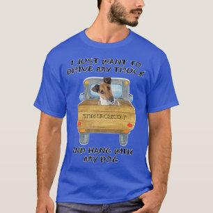 Camiseta Camión que conduce perro Fox Terrier (suave)