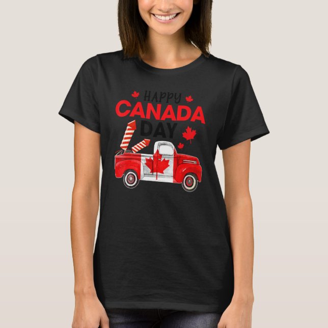 Camiseta Camión que monta fuegos artificiales Maple Leaf Ba (Anverso)