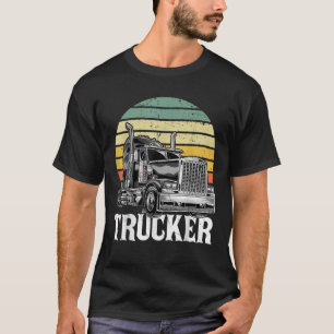 Camiseta Camión retro vintage Gran Rig Semi Trailer Camión 