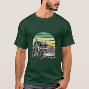 Camiseta Camión retro vintage Gran Rig Semi-Trailer Camión