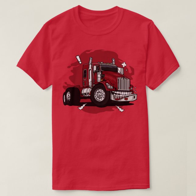 Camiseta Camión rojo (Diseño del anverso)