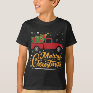 Camiseta Camión rojo amargo árbol de Navidad lleno de deseo