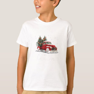Camiseta Camión Rojo Antiguo Santa Árbol Feliz Navidad Dive