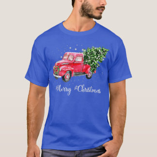 Camiseta Camión Rojo Árbol de Navidad Camión Vintage Red Pi