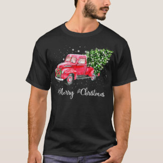 Camiseta Camión Rojo Árbol de Navidad Camión Vintage Red Pi
