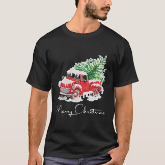 Camiseta Camión Rojo Con Árbol