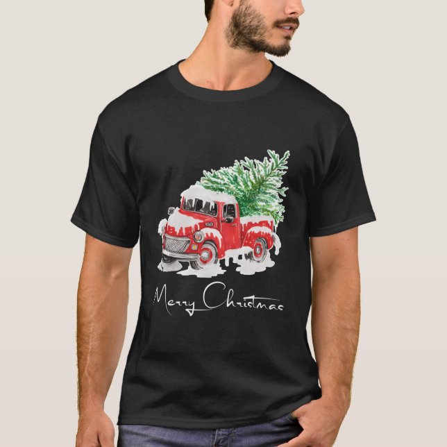 Camiseta Camión Rojo Con Árbol (Anverso)