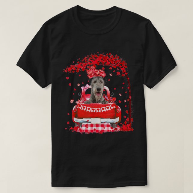 Camiseta Camión Rojo Cute Coste Día de San Valentín Wolfhou (Diseño del anverso)