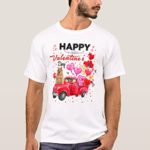 Camiseta Camión Rojo Cute Día de San Valentín alemán Sp