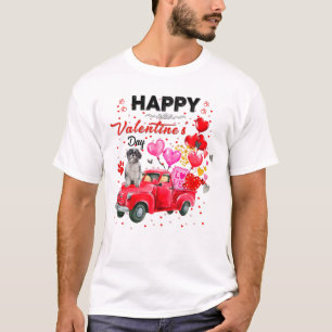 Camiseta Camión Rojo Cute Lhasa Apso Día de San Valentín Co