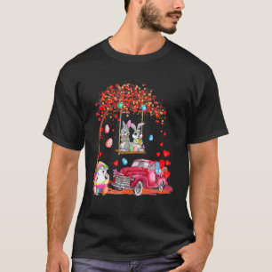 Camiseta Camión Rojo De Bunnies Con Huevos De Pascua Y Gust