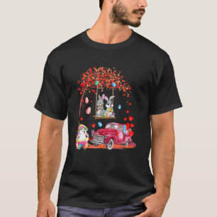 Camiseta Camión Rojo De Bunnies Con Huevos De Pascua Y Gust
