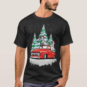 Camiseta Camión Rojo de Cabra Navidad Feliz Navidad