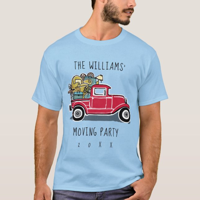 Camiseta Camión rojo de época del Fiesta en movimiento (Anverso)