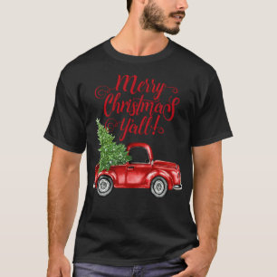 Camiseta Camión Rojo de Granja de Estilo Vintage Feliz Navi