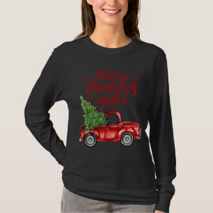 Camiseta Camión Rojo de Granja de Estilo Vintage Feliz Navi