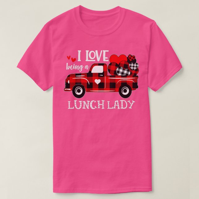 Camiseta Camión Rojo De Mujeres Me Encanta Ser Una Lechador (Diseño del anverso)