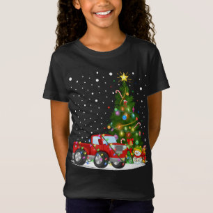 Camiseta Camión rojo de Santa Camión de Navidad Árbol de il