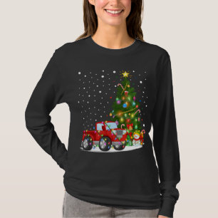 Camiseta Camión rojo de Santa Camión de Navidad Árbol de il