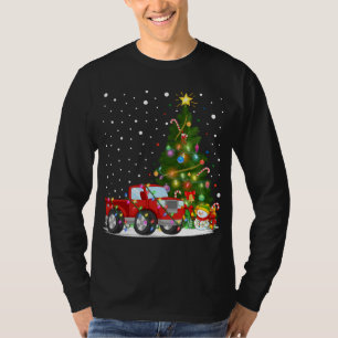 Camiseta Camión rojo de Santa Camión de Navidad Árbol de il