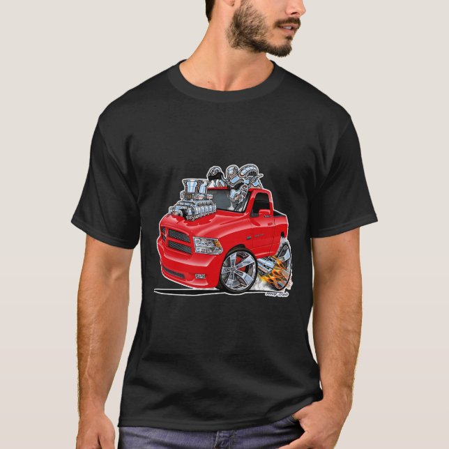 Camiseta Camión rojo Dodge Ram 1500 (Anverso)