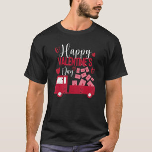 Camiseta Camión rojo feliz Día de San Valentín con cartas p