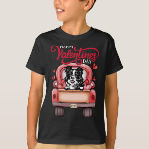 Camiseta Camión Rojo Feliz Día de San Valentín Fronterizo p