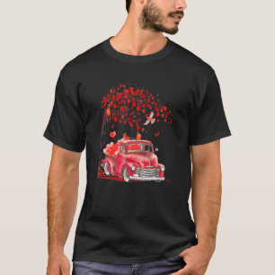Camiseta Camión Rojo Feliz Día de San Valentín pareja Cute