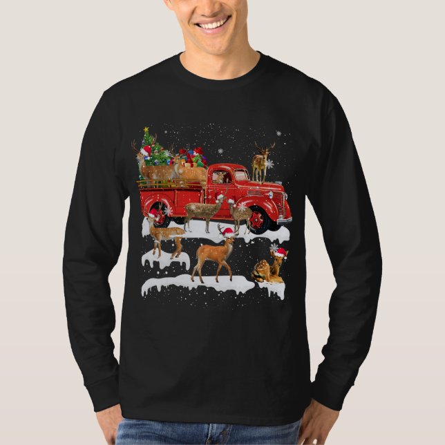 Camiseta Camión Rojo Feliz Navidad X-mas Feo G (Anverso)