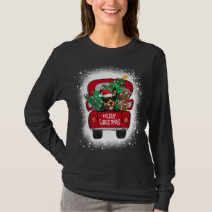 Camiseta Camión Rojo Kelpie Australiano Feliz Navidad B
